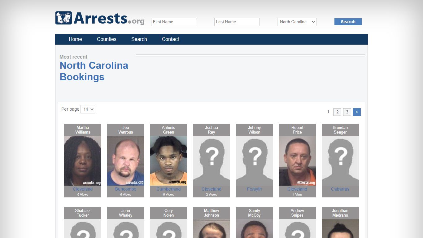 North Carolina Arrests and Inmate Search